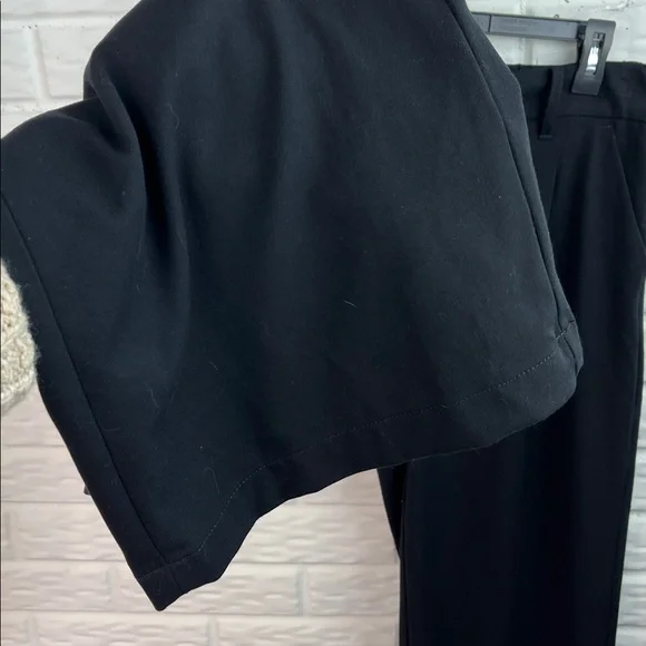 AMERICAN EAGLE WIDE LEG TROUSER WITH STRETCH BLACK HIDDEN CLOSURE SZ 8 Long - Picture 5 of 16